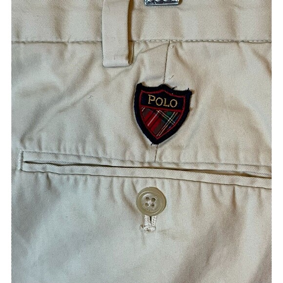 Vintage Polo Golf Ralph Lauren Mens 35x32 Beige Pleated Pants - Picture 7 of 8